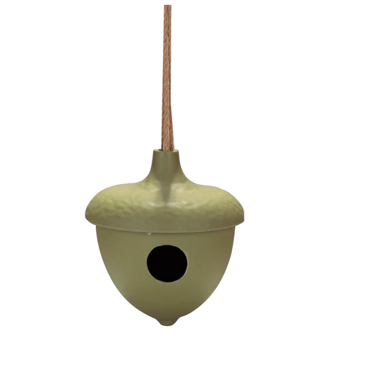 Fuglehus Grøn Ahorn - D16cm H19cm Klocke