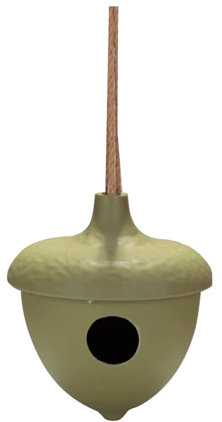 Fuglehus Grøn Ahorn - D16cm H19cm Klocke