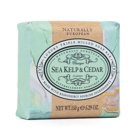 Triple Milled Soap Sea Kelp & Cedar 150g Naturally European