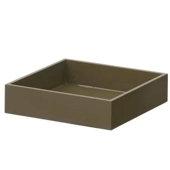 Lacquer Square Tray Army 20x20x5cm