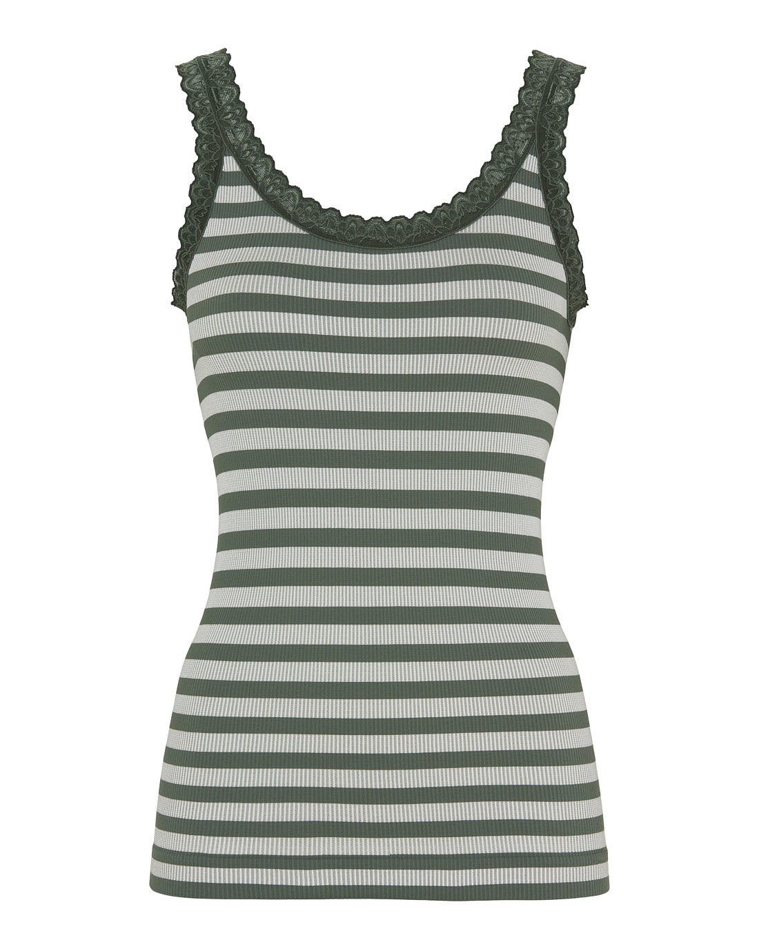 Tim & Simonsen ISA Stripe Top – flere farver Tim & Simonsen Oliva-Bianco S/M