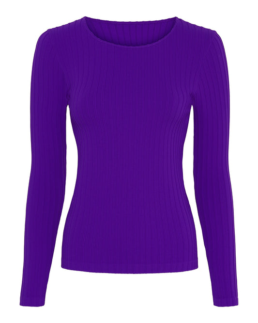 Pamela rib LS Langærmet Bluse Lilla – Tim & Simonsen Tim & Simonsen One-size
