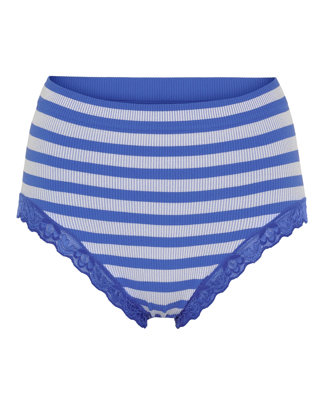 Tim & Simonsen ISA Stripe Rib Midi Panties Lace – flere størrelser og farver Tim & Simonsen Alaska-Bianco S/M