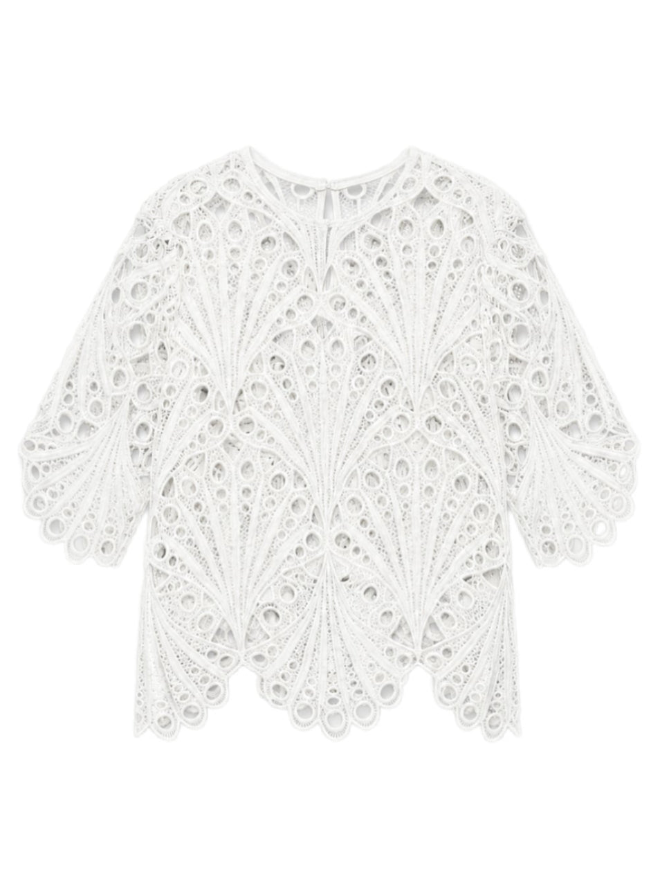 Tim & Simonsen Alvilda Lace Bluse – onesize Tim & Simonsen Hvid One-size