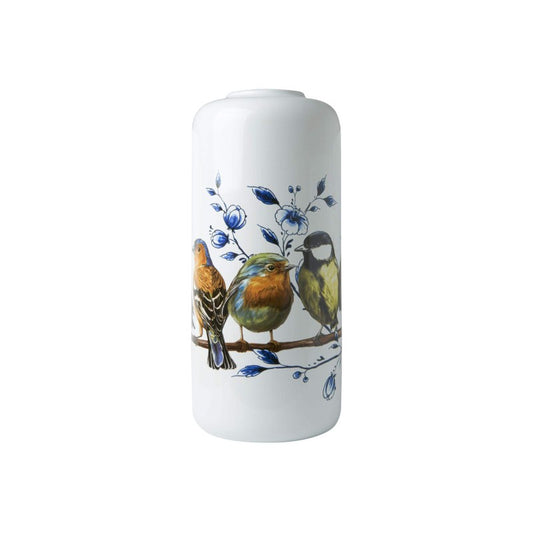 Cylindervase med Skovfugle – Heinen Delfts Blauw Heinen Delfts Blauw