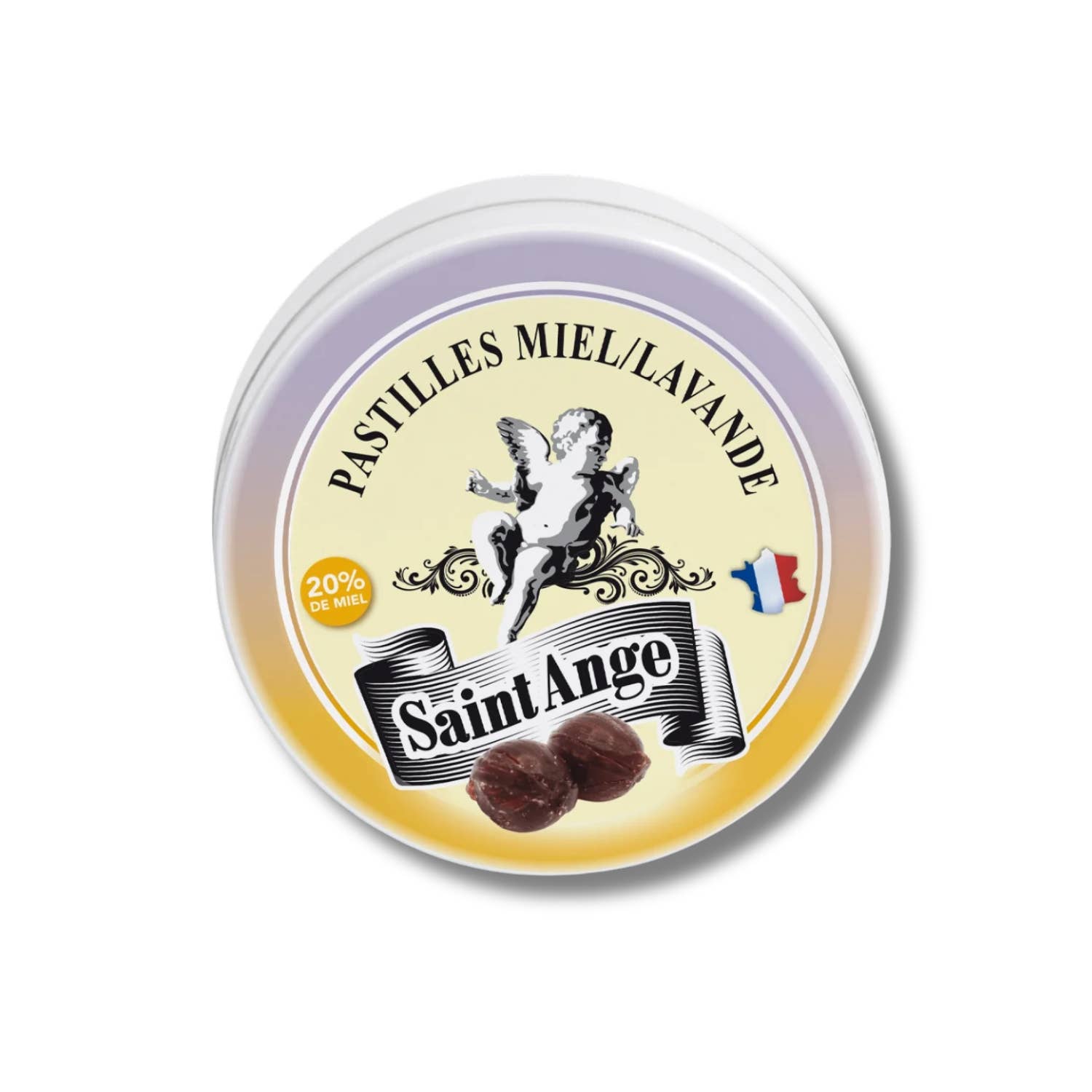 Saint-Ange Lavendel Honning Pastiller 50g - Traditionelle Franske Slik Bonbon-France