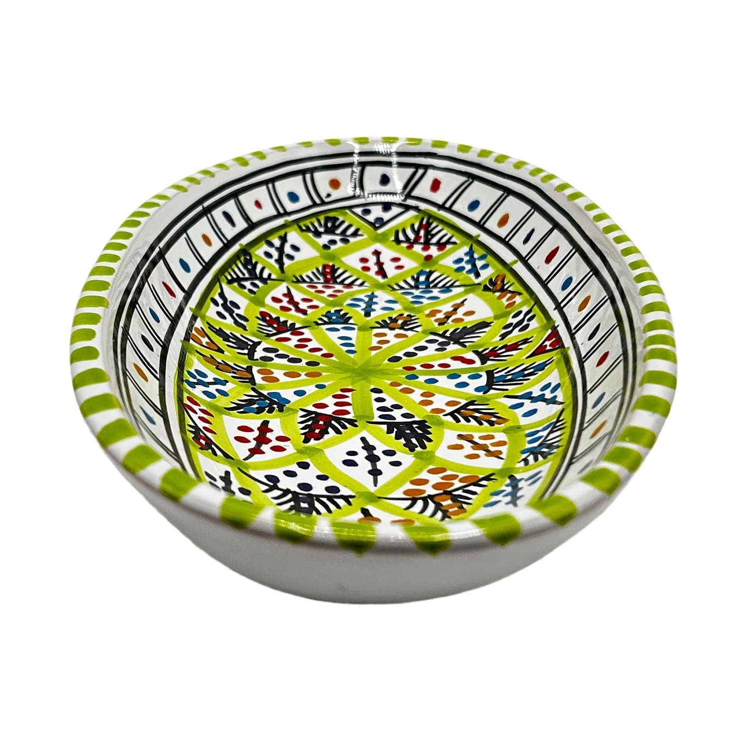 Håndmalet tunesisk Keramikfad Lime- 28x14 cm Etnico del Mondo