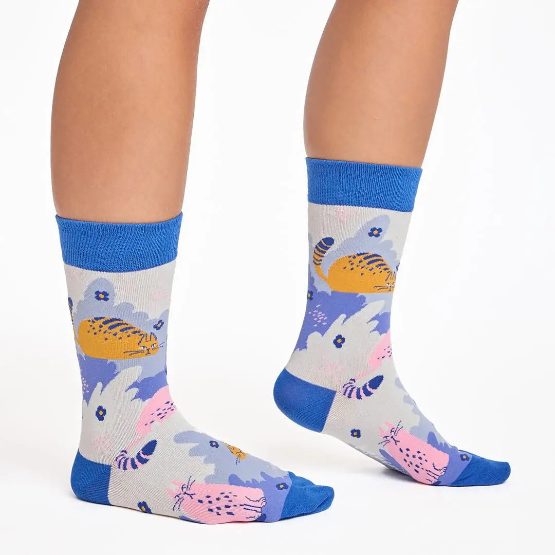 Originalpakke med 3 par katte-strømper + killingekasse Sokker KYLIE CRAZY