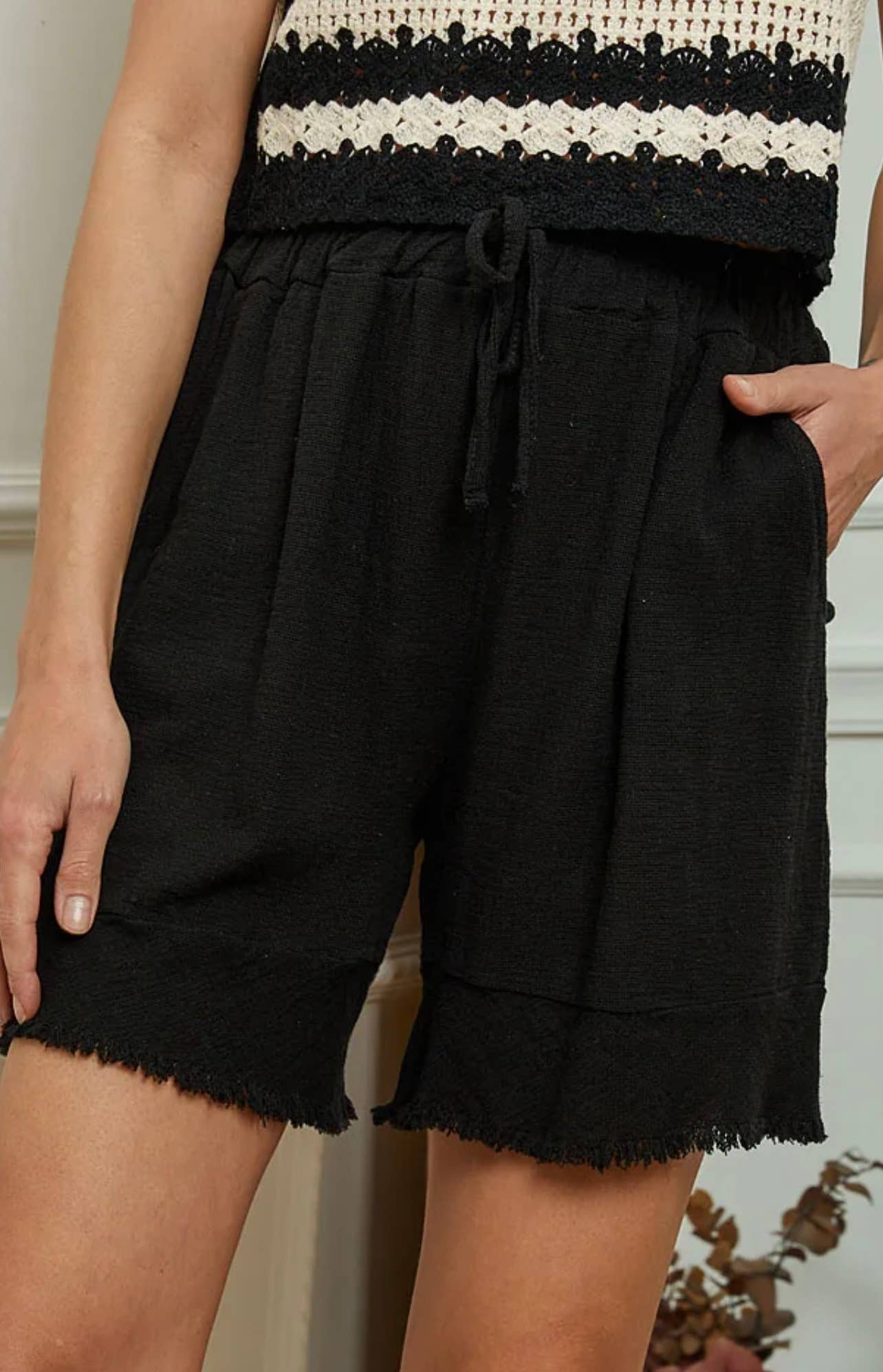 Shorts i 50% bomuld og 50% hør – LÉA & LUC