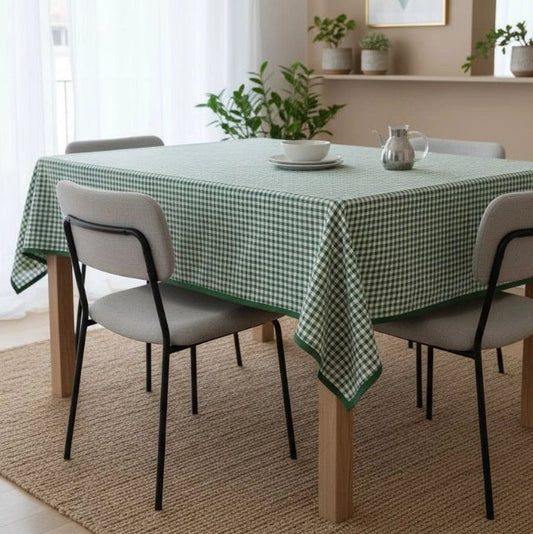Grøn og hvid småternet dug i flere størrelser Bamar Lifestyle