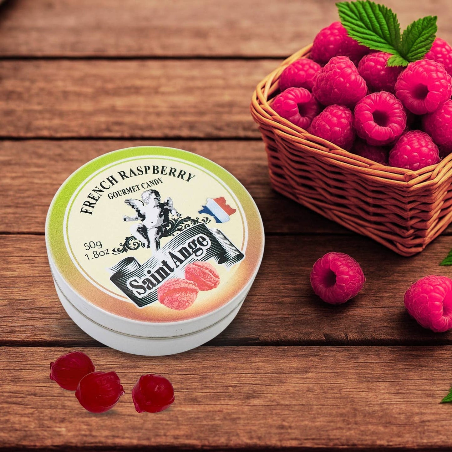 Saint-Ange Framboise - Traditionelle Franske Hindbærslik Bonbon-France