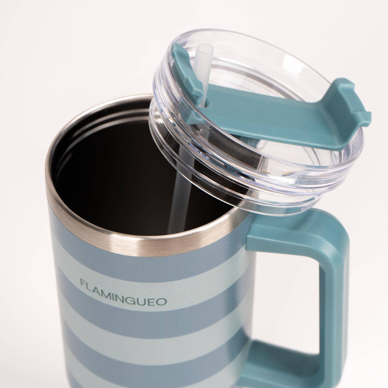 Termoflaske Rustfrit Stål 1,18L Grøn Stribet - Flamingueo Flamingueo