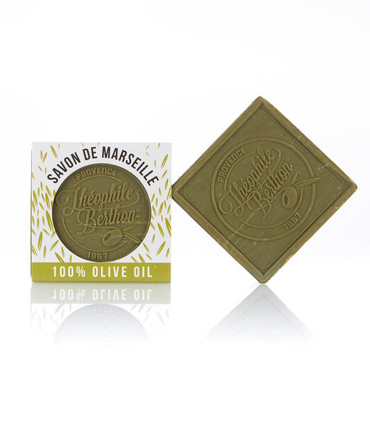 Traditionel  firkantet Marseille sæbe 100% olivenolie 100 gram
