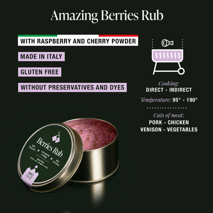 BBQ King Berries Rub – Kirsebær & Hindbær BBQ King