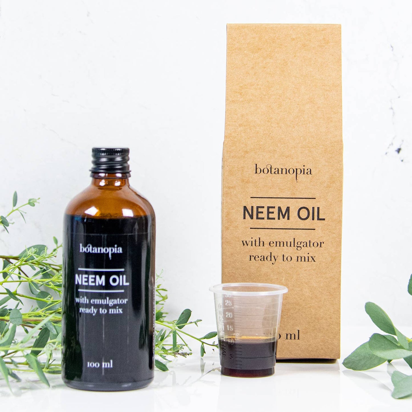 Neemolie Plantebeskyttelse, Koldpresset, 100 ml Botanopia