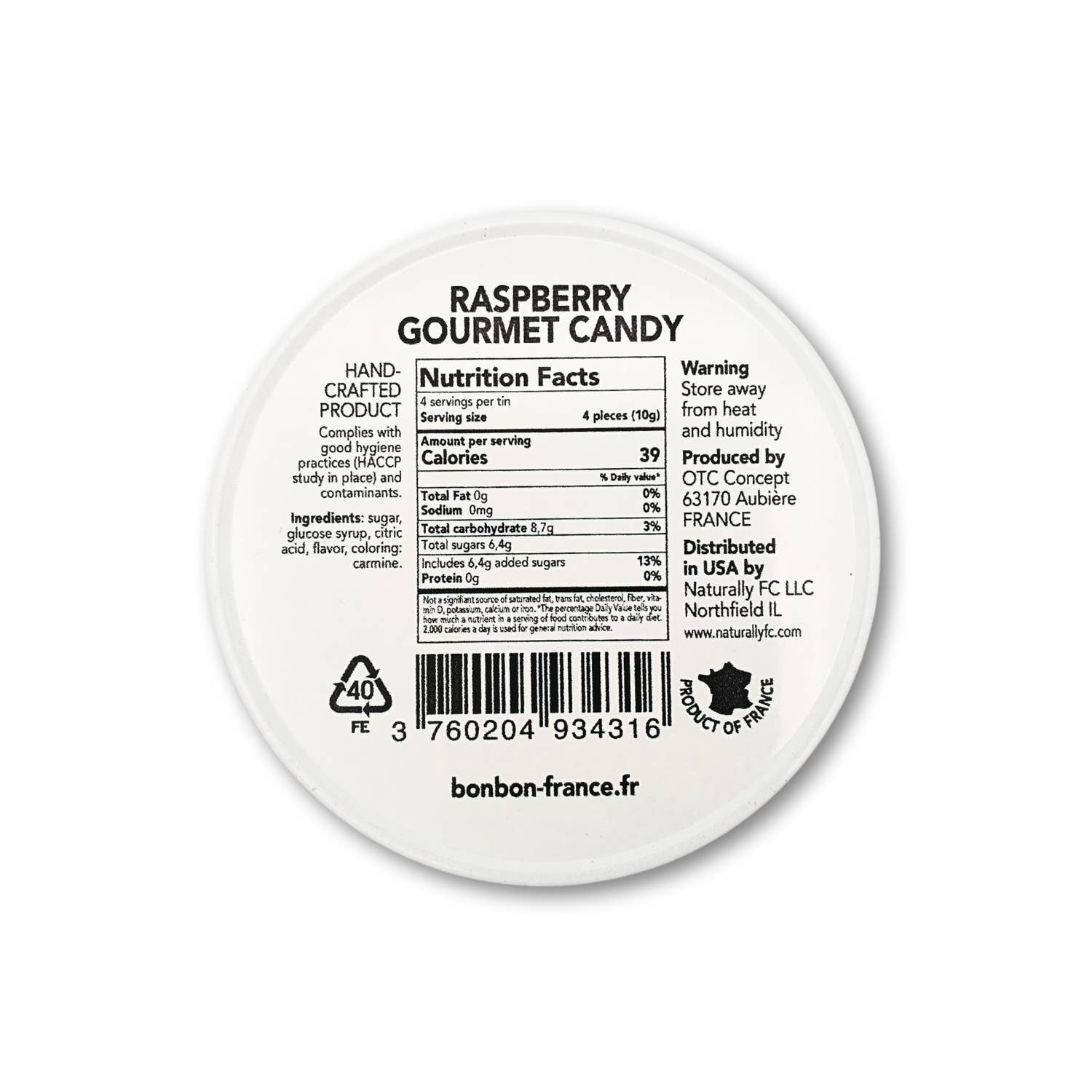 Saint-Ange Framboise - Traditionelle Franske Hindbærslik Bonbon-France