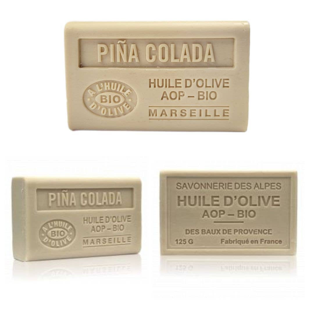 Marseille Sæbe Piña Colada 125g - Økologisk Olivenolie | Label Provence Nature Marseille sæbe Savons.nl - Savon de marseille distributeur