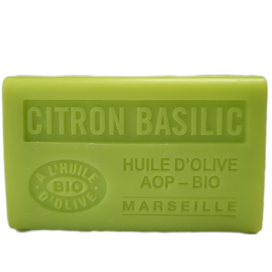 Økologisk Olivenoliesæbe med Citron & Basilikum - Provence Marseille sæbe Savons.nl - Savon de marseille distributeur