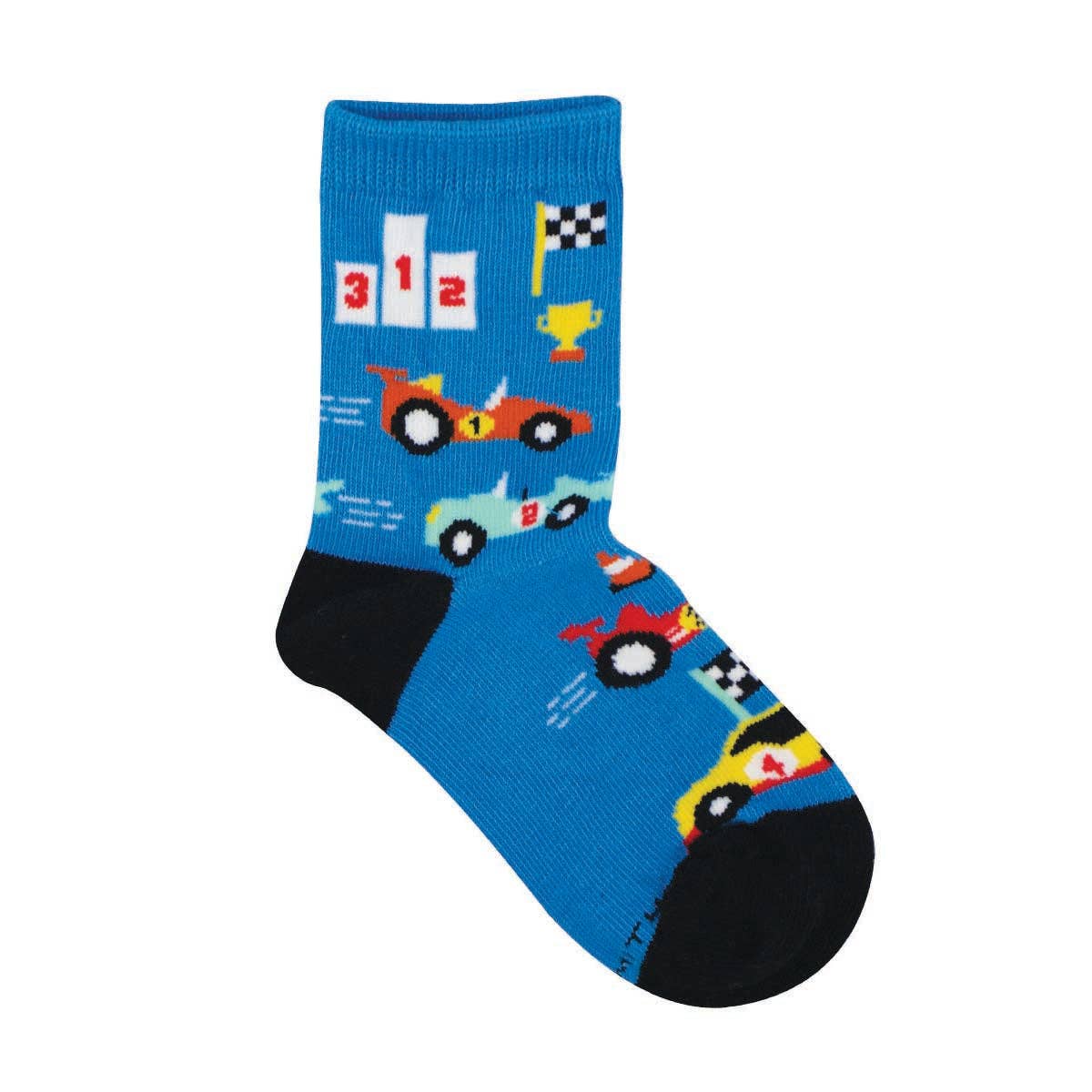 Børnesokker Off to the Races – blå – 2-7 år | Socksmith Socksmith Europe 2-4 år Blå
