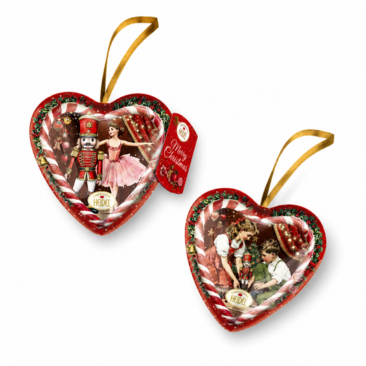 Hjerteæske med fyldte chokolader – Juleeventyr – 54 g Chokolade ADG Diffusion