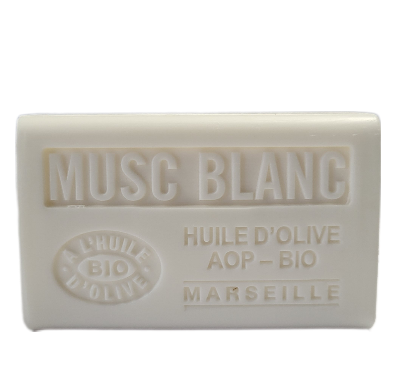 Marseille Sæbe Hvid Moskus 125g - Økologisk Olivenolie | Label Provence Nature Marseille sæbe Savons.nl - Savon de marseille distributeur