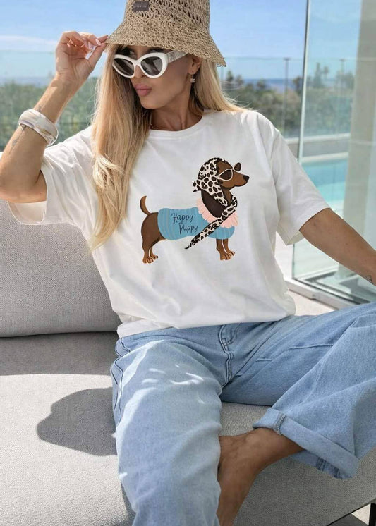 T-shirt Gravhund Happy Puppy – One size 38-42 | ISSYMA T-shirt ISSYMA