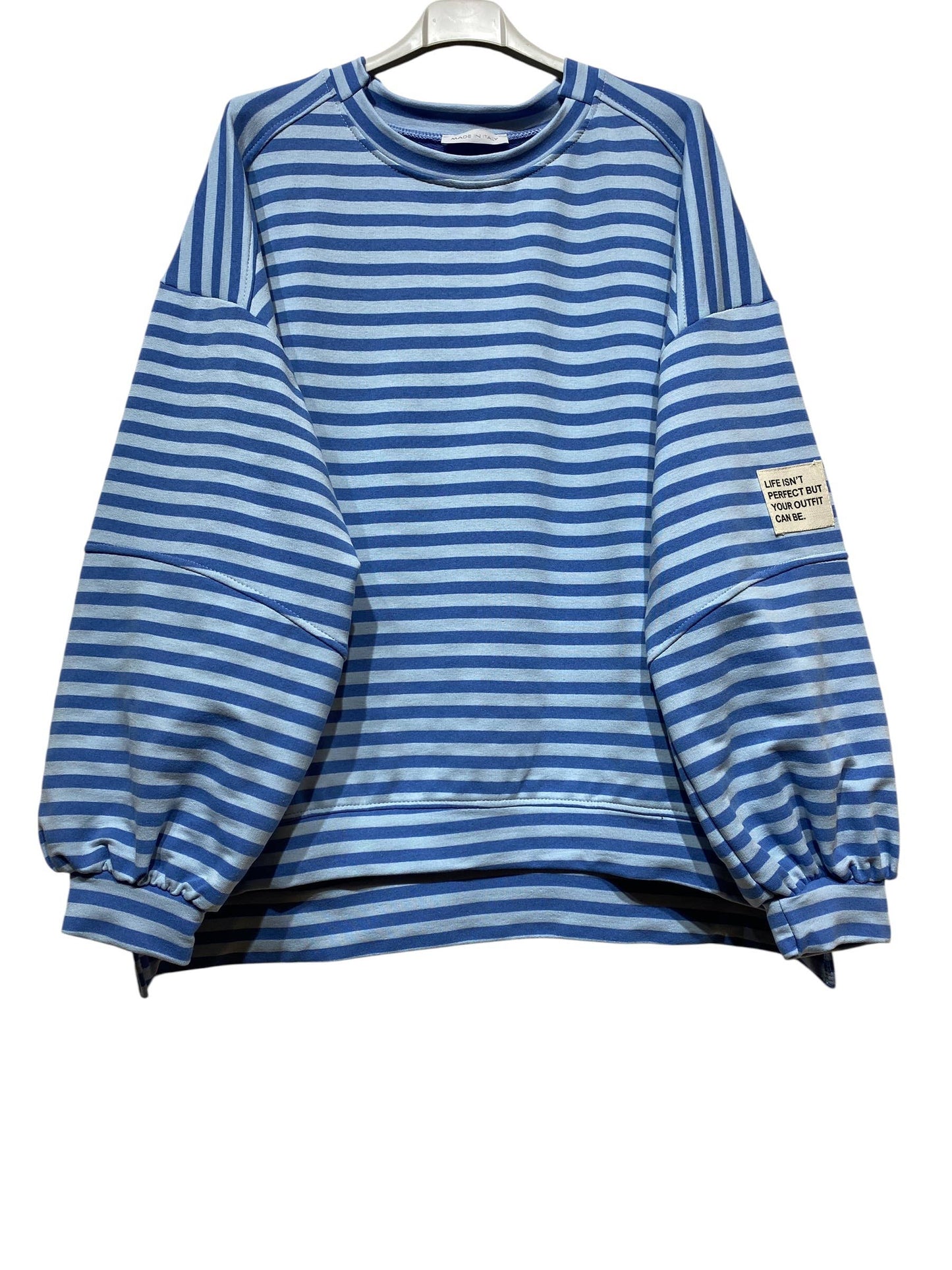 Stribet Oversize sweatshirt - fås i flere farver LINEN & COTTON HOUSE JEANS