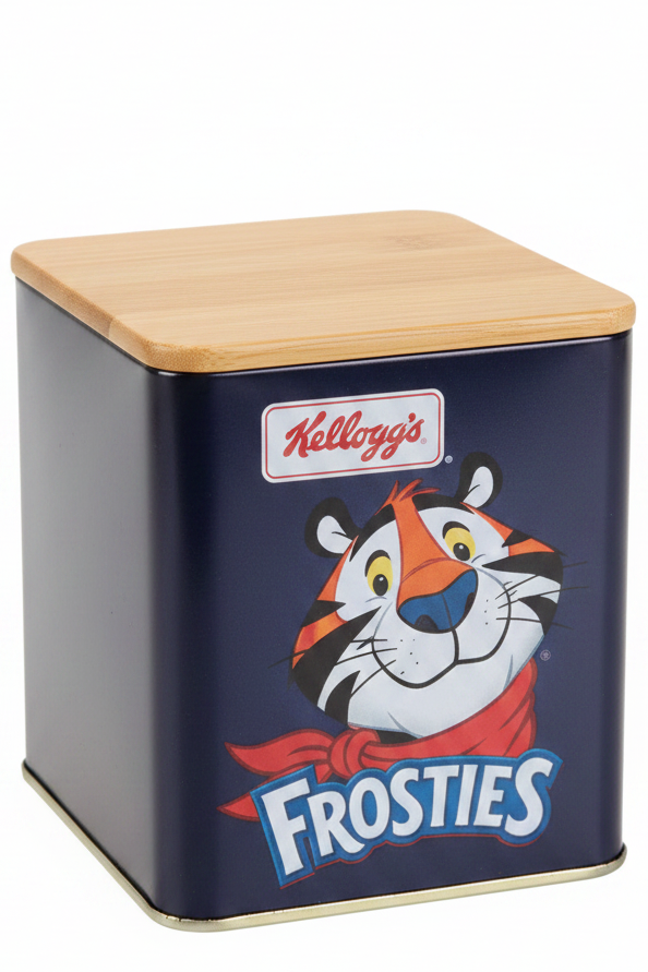 Blå Kellogg's dåse