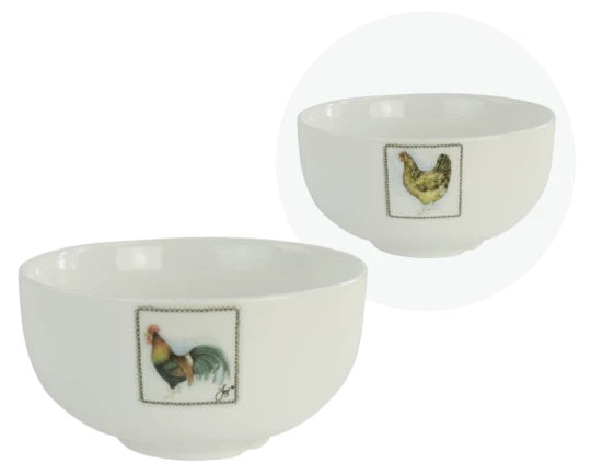 Keramik skål med gårdens dyr
