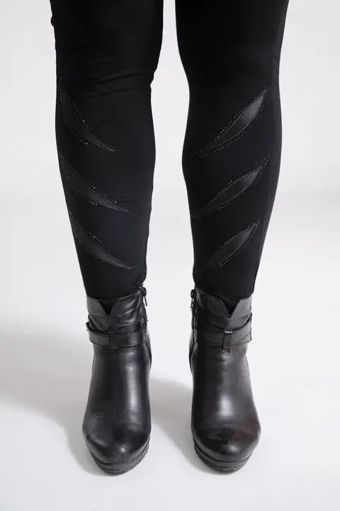 Leggins med mønster og sten