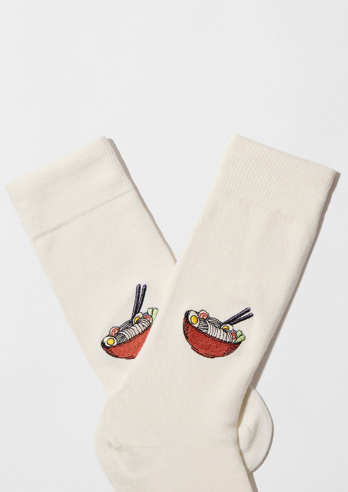 Sokker – BeRamen med broderi – Beige | BESOCKS Sokker BESOCKS