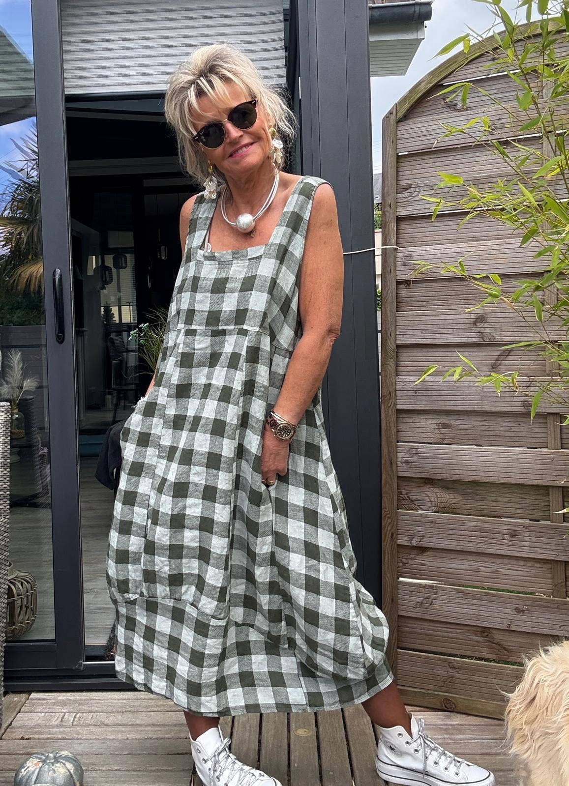 Hørkjole Ternet - Fås i flere Flere Farver LINEN & COTTON HOUSE