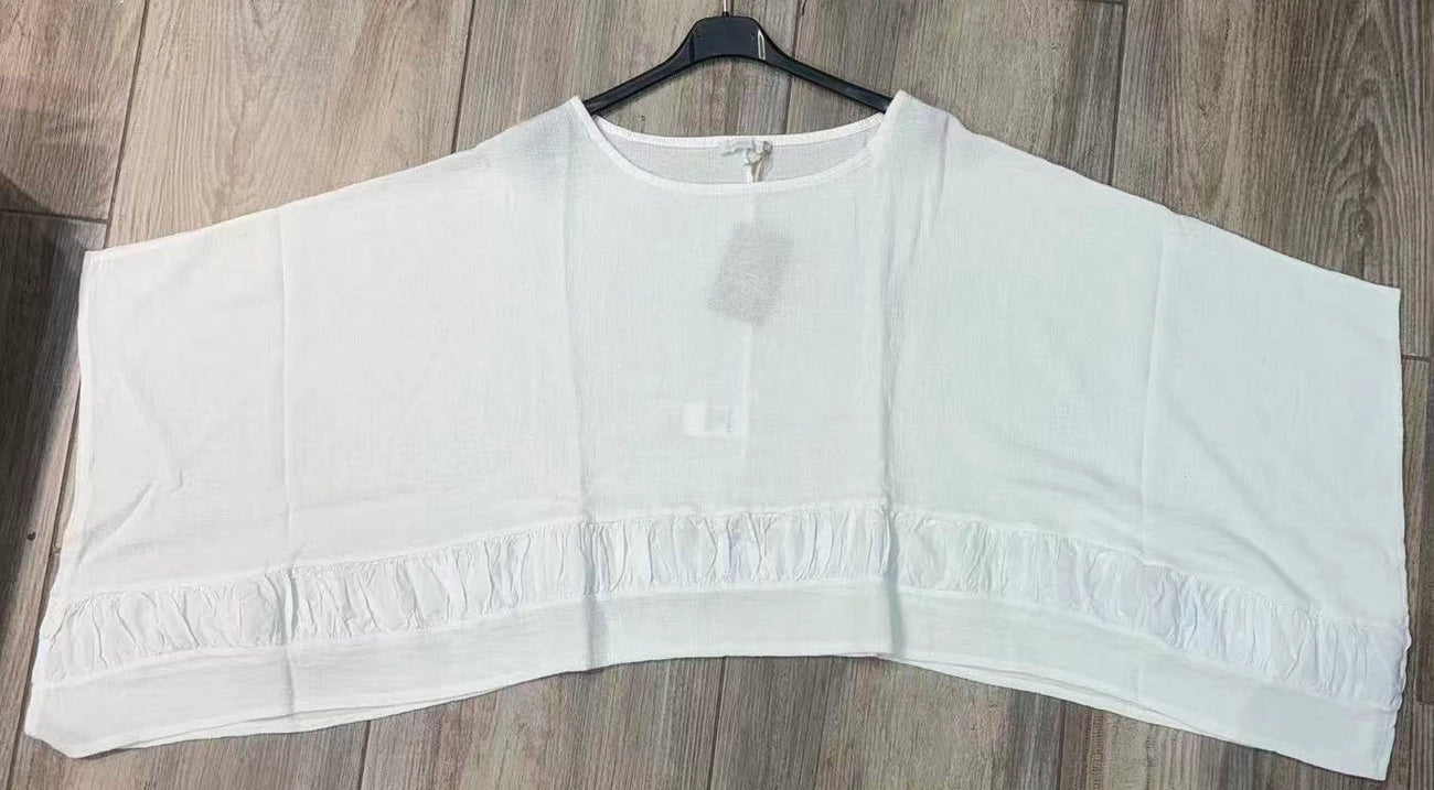 Løstsiddende bluse i 50 % hør og 50% bomuld - Lea & Luc Bluser Lea & Luc
