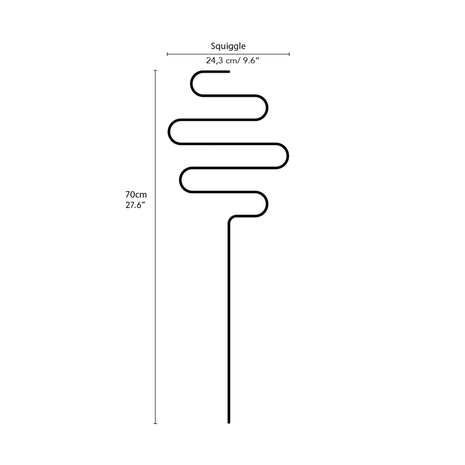Gylden Plantepind Squiggle – Dekorativ Plantemarkør Botanopia