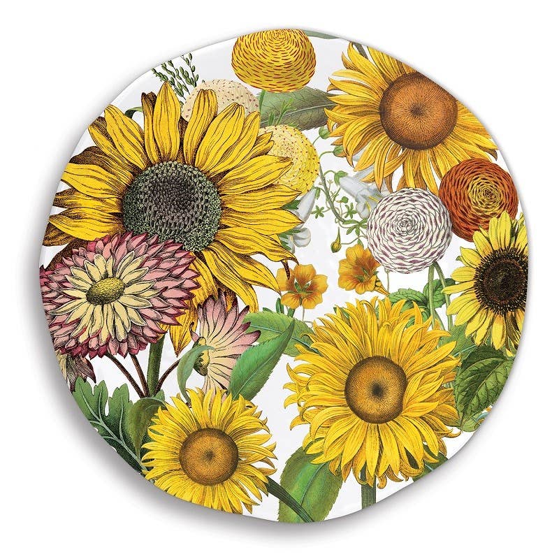 Stort melamin fad Sunflower Michel Design Works d: 45,7 cm