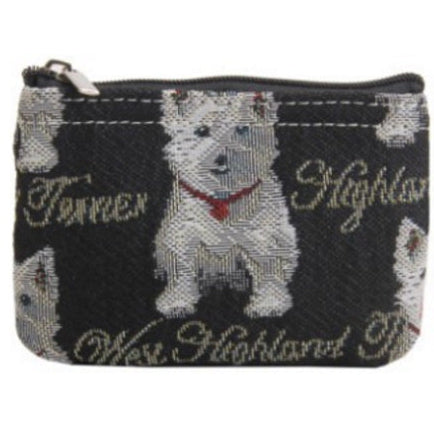 Gobelin mønt pung Med Westie White Hunde