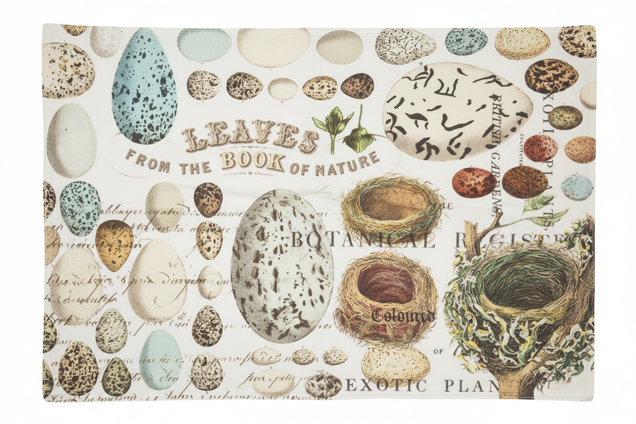 Dækkeserviet stof Nest and eggs Michel Design Works - forbedret