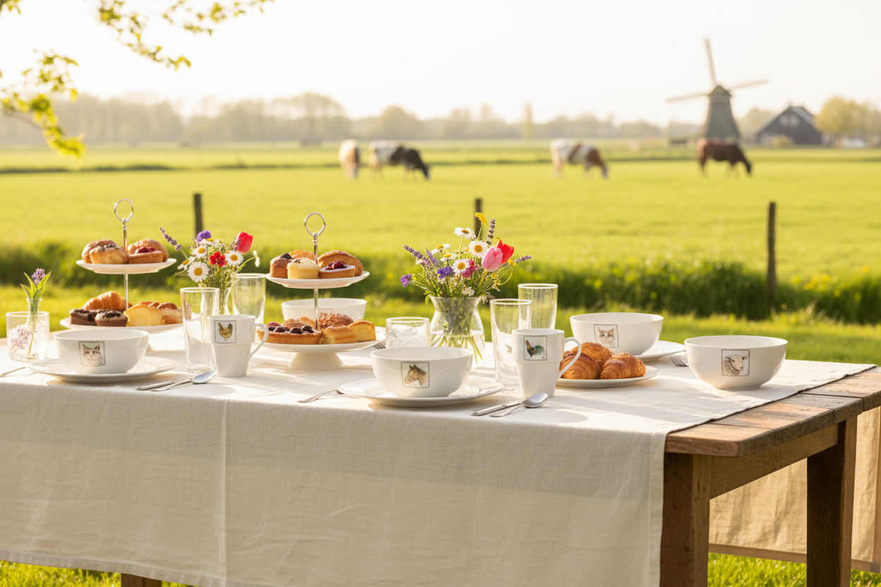 Dækket bord med Boerenwinkel stel