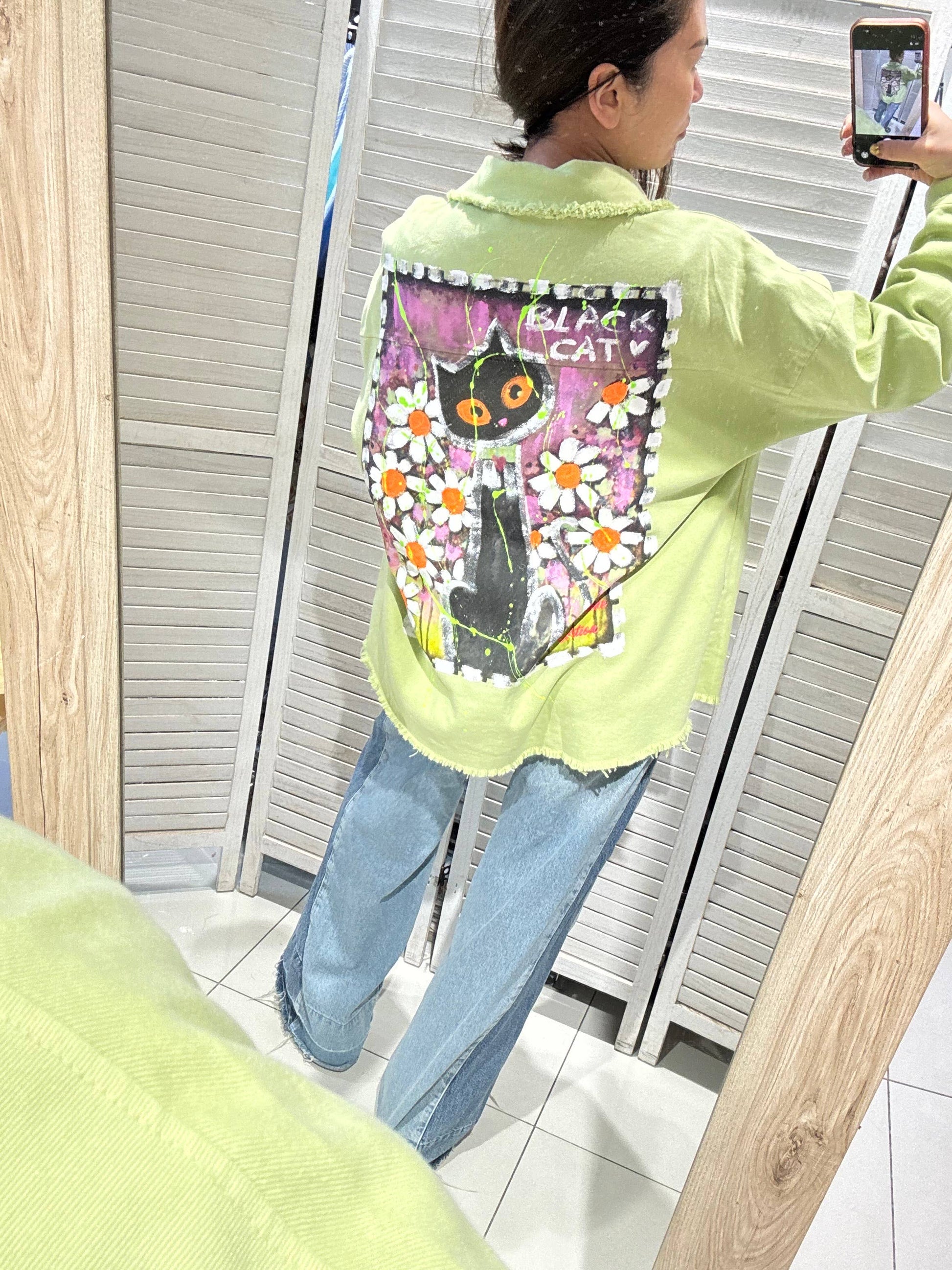 Oversize Jakke med Grafisk Print KAT – Victoria & Isaac Jakke VICTORIA&ISAAC One Size Lime