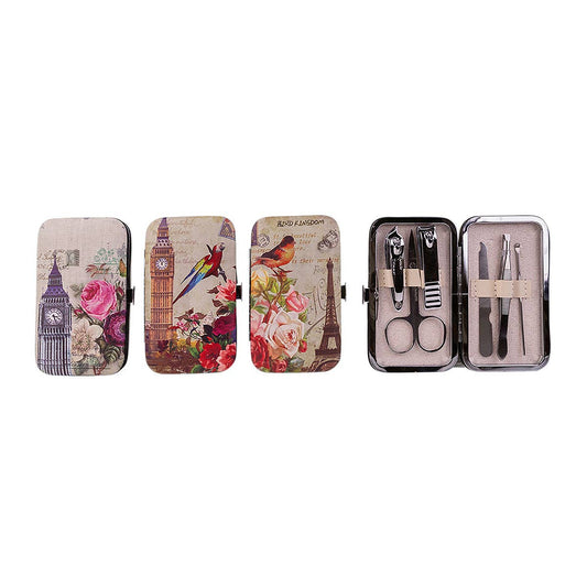 Manicure-sæt i Dekorativ Metalæske – 4 Vintage Motiver Accentra
