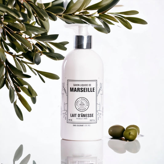 Marseille Sæbe 1 liter økologisk æselmælk Label Provence Nature