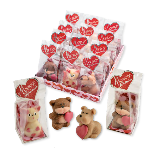 Marcipandyr med hjerte – Bamse, Kat & Hund ADG Diffusion