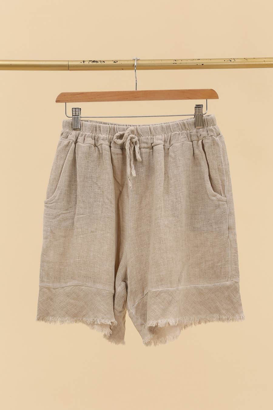 Shorts i 50% bomuld og 50% hør – LÉA & LUC