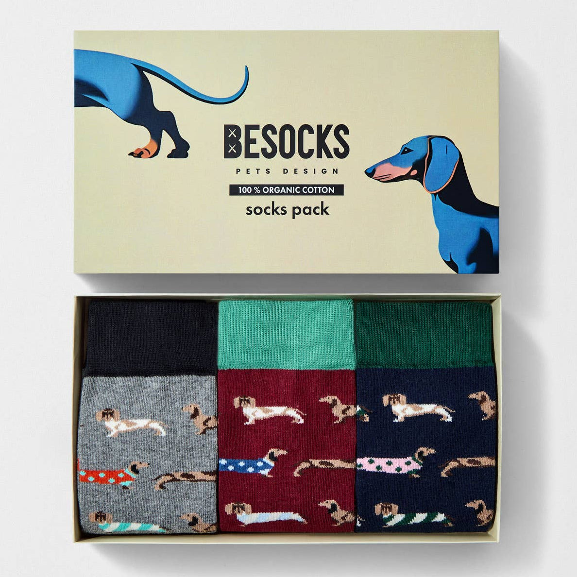 Sokkepakke Pets - 100 % økologiske bomuldsokker: Multicolor / 36-40 Sokker BESOCKS