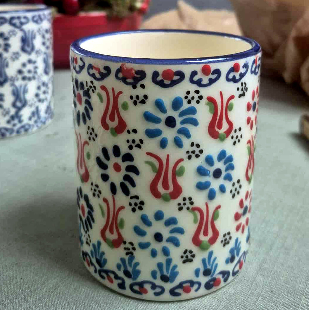 Håndmalet Keramik Krus Ottoman - Tyrkisk Håndværk Ottoman Flerfarvet