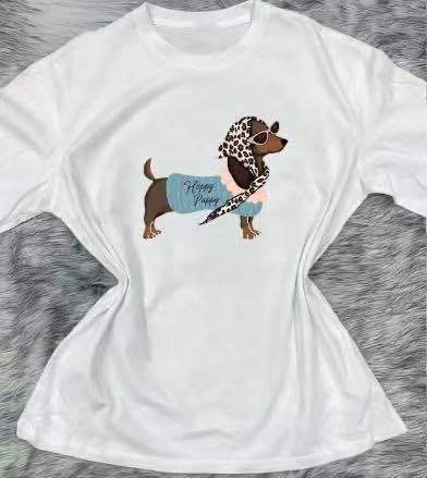 T-shirt Bomuld Trykt Trendy Premium Kvalitet JG78 T-shirt ISSYMA