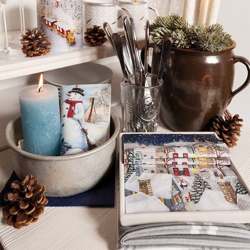 Juleservietter Village Story – 20 stk. | Home Fashion jule serviet Home Fashion - Carl Dietrich GmbH