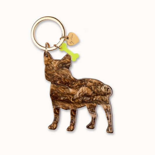 Nøglering Gylden Fransk Bulldog