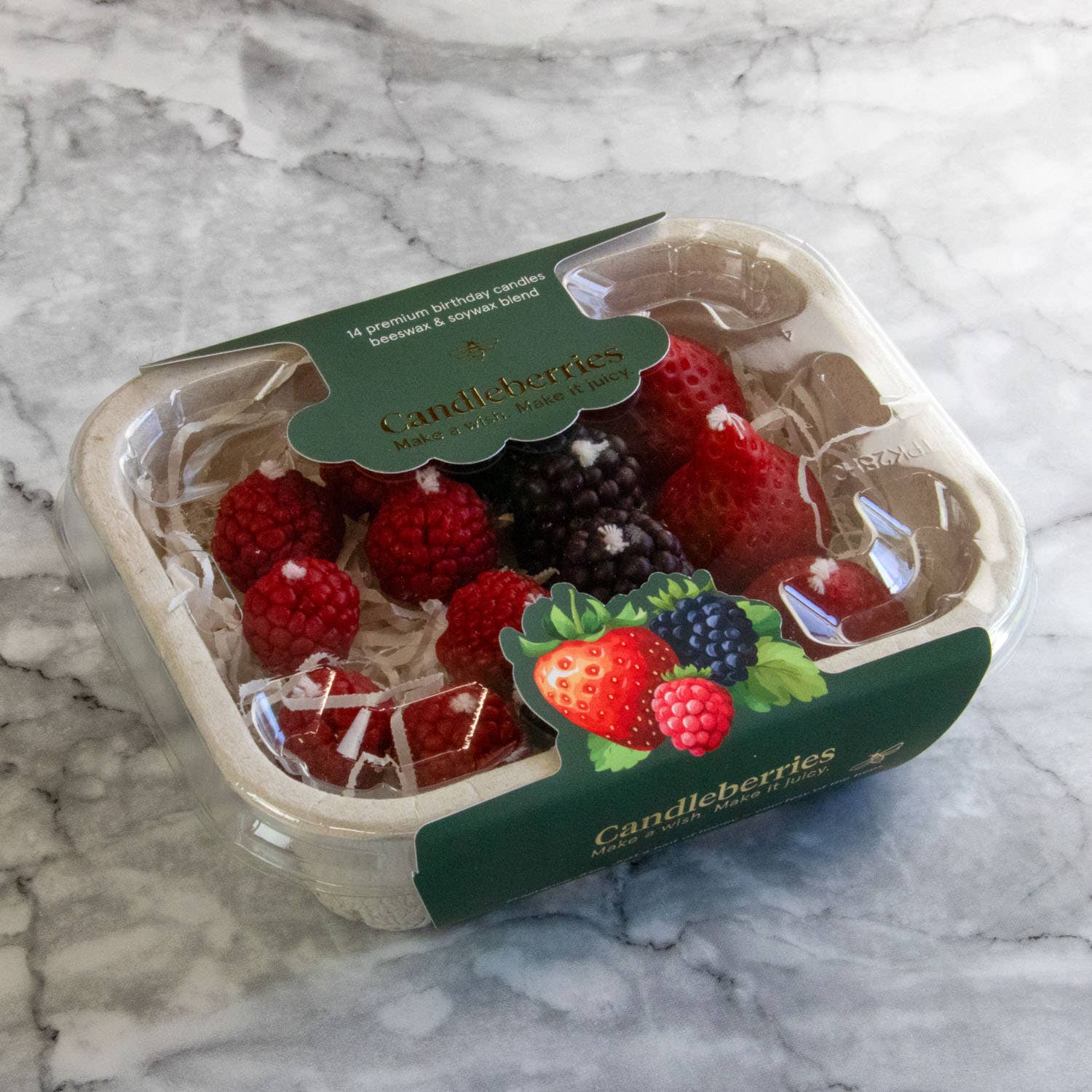 Candleberries Bærformede Fødselsdagslys – Sæt med 14 stk Botanopia