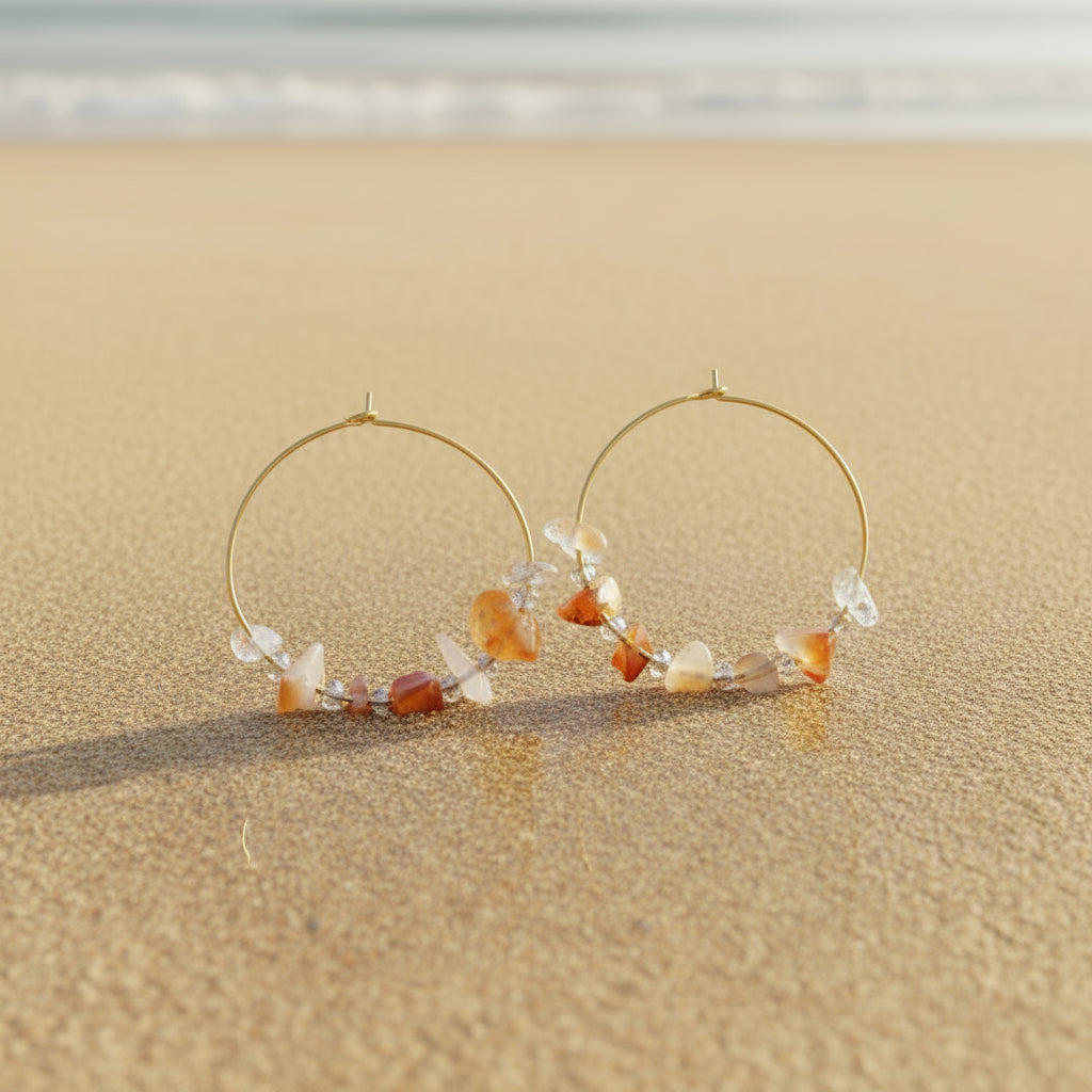 Øreringe Creoler Cornaline GINANDGER